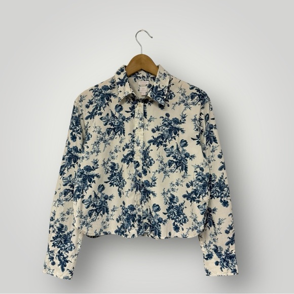 LoveShackFancy x GAP Organic Cotton Cropped Shirt Sz XS - Picture 5 of 14